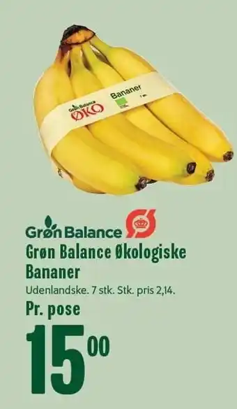 Min Købmand Grøn Balance Økologiske Bananer tilbud