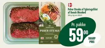 Min Købmand Peber Steaks af Tykstegsfilet af Dansk Oksekød tilbud