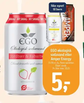 Føtex EGO økologisk sodavand eller Amper Energy tilbud