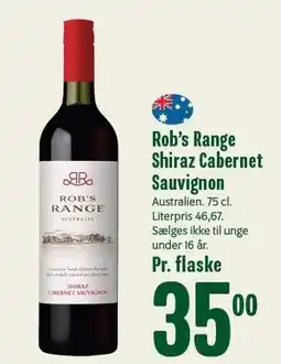 Min Købmand Rob's Range Shiraz Cabernet Sauvignon tilbud