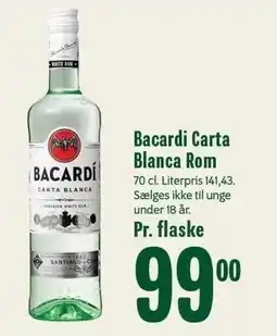 Min Købmand Bacardi Carta Blanca Rom tilbud