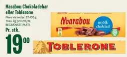 Min Købmand Marabou Chokoladbar eller Toblerone tilbud