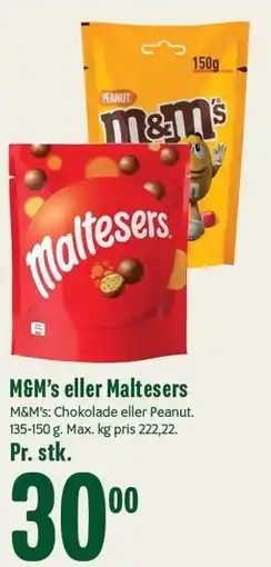 Min Købmand M&M's eller Maltesers tilbud