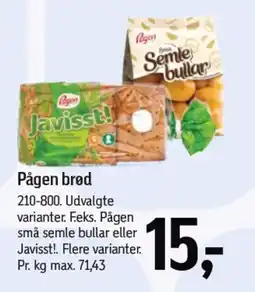 Føtex PÅGEN brød tilbud