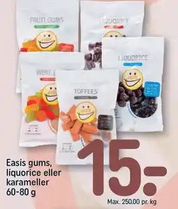 REMA 1000 Easis gums, liquorice eller karameller tilbud