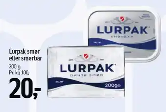 Føtex LURPAK smør eller smørbar tilbud