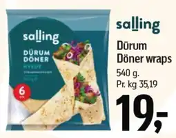 Føtex SALLING Dürum Döner wraps tilbud