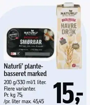 Føtex Naturli' plantebaseret marked tilbud