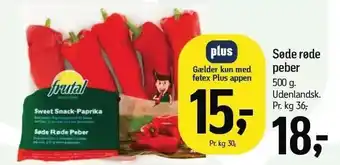 Føtex FRUTAL Søde røde peber tilbud