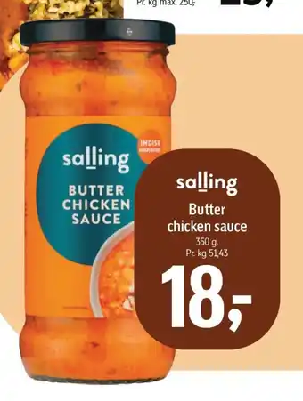 Føtex SALLING Butter chicken sauce tilbud