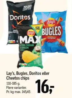 Føtex Lay's, Bugles, Doritos eller Cheetos chips tilbud