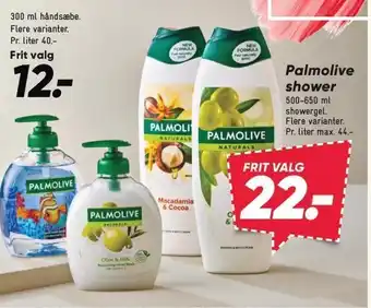 Bilka Palmolive shower eller håndsæbe tilbud