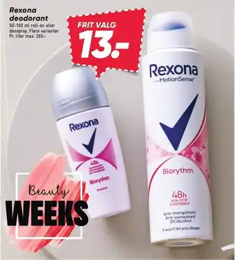 Bilka Rexona deodorant tilbud