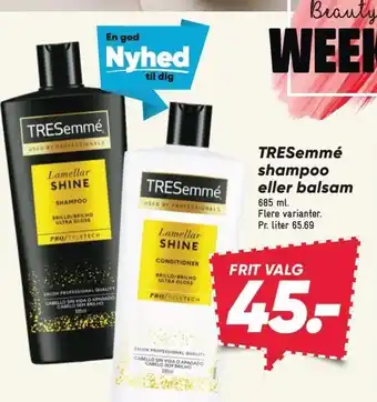 Bilka TRESemmé shampoo eller balsam tilbud