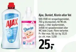 Føtex AJAX, Dunlet, Klorin eller Vel tilbud