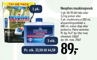 Føtex NEOPHOS maskinopvask tilbud