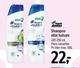 Føtex HEAD&SHOULDERS Shampoo eller balsam tilbud