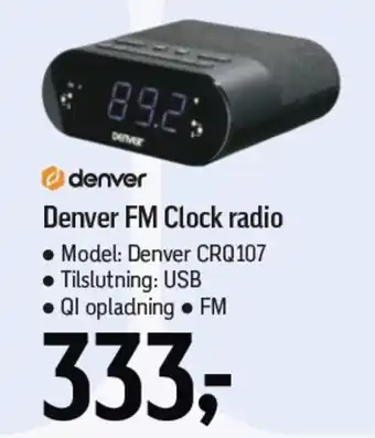 Føtex DENVER FM Clock radio tilbud