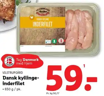 Lidl VILSTRUPGÅRD Dansk kyllinge- inderfilet tilbud