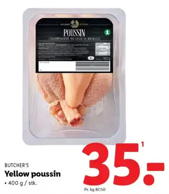 Lidl BUTCHER'S Yellow poussin tilbud