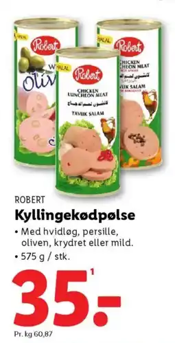 Lidl ROBERT Kyllingekødpølse tilbud