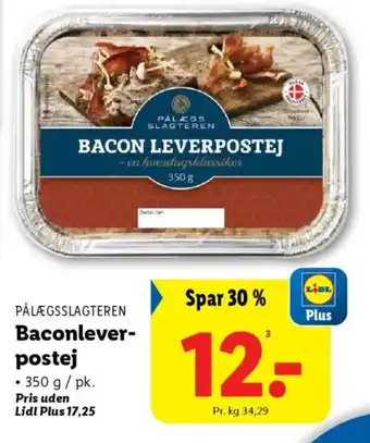 Lidl PÅLÆGSSLAGTEREN Baconlever postej tilbud