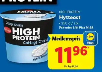 Lidl HIGH PROTEIN Hytteost tilbud