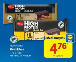 Lidl HIGH PROTEIN Kvarkbar tilbud