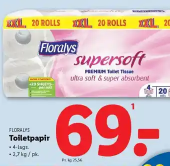 Lidl Floralys Toiletpapir tilbud