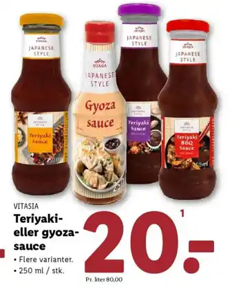 Lidl VITASIA Teriyaki- eller gyoza- sauce tilbud