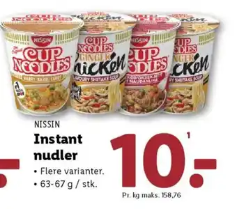 Lidl NISSIN Instant nudler tilbud