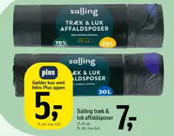 Føtex Salling træk & luk affaldsposer tilbud