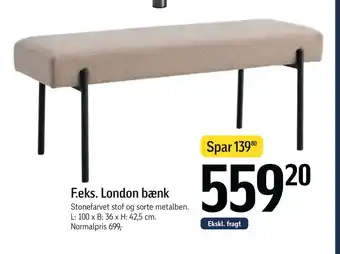 Føtex London bænk tilbud