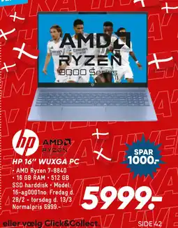 Bilka HP 16’’ WUXGA PC tilbud