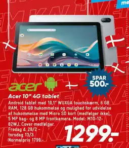 Bilka Acer 10” 4G tablet tilbud