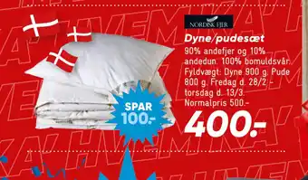 Bilka Dyne/pudesæt tilbud