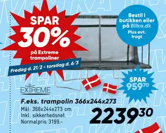 Bilka Trampolin 366x244x273 tilbud