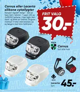 Bilka Corvus eller Lacerta silikone cykellygter tilbud