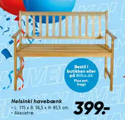 Bilka Helsinki havebænk tilbud