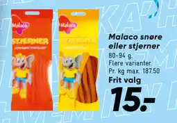 Bilka Malaco snøre eller stjerner tilbud