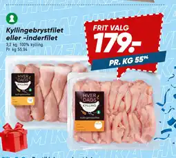 Bilka Kyllingebrystfilet eller -inderfilet tilbud