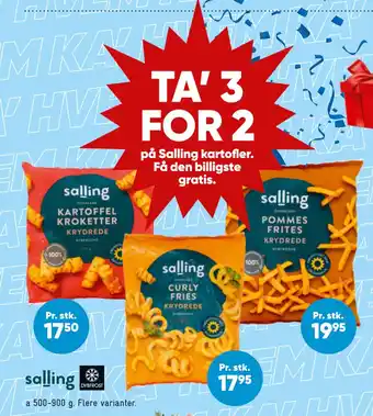 Bilka TA’ 3 FOR 2 på Salling kartofler tilbud