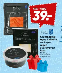 Bilka Grønlandske rejer, hellefisk, sockeye-, røget eller gravad laks tilbud