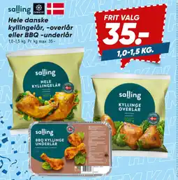 Bilka Hele danske kyllingelår, -overlår eller BBQ -underlår tilbud