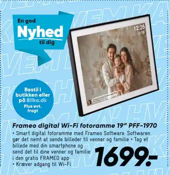 Bilka Frameo digital Wi-Fi fotoramme 19” PFF-1970 tilbud