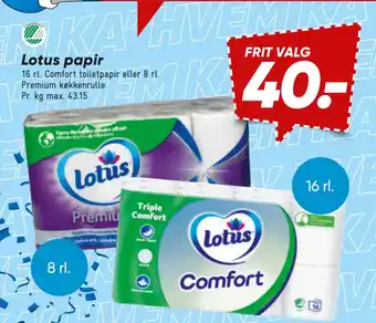 Bilka Lotus papir tilbud