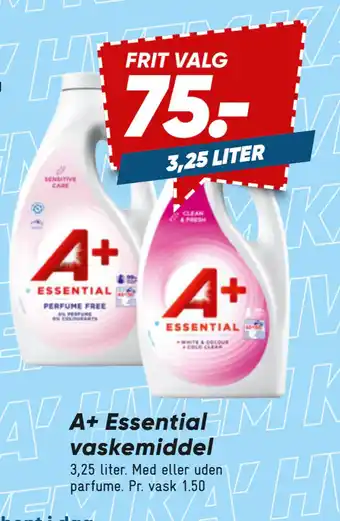 Bilka A+ Essential vaskemiddel tilbud