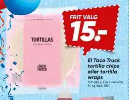 Bilka El Taco Truck tortilla chips eller tortilla wraps tilbud