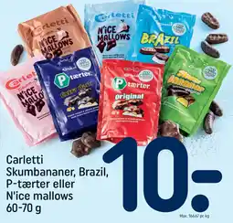 REMA 1000 Carletti Skumbananer, Brazil, P-tærter eller N'ice mallows tilbud