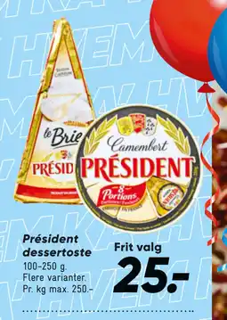 Bilka Président dessertoste tilbud